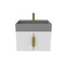 Castello Usa Amazon 24-inch White Vanity Set with Gray Top and Gold Handles CB-MC-24W-GLD-2056-GR - alternate 4